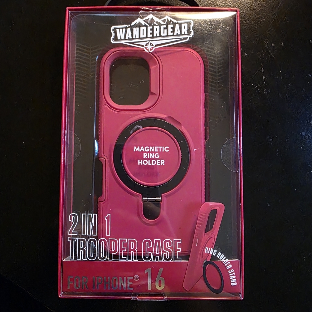 Wandergear 2 In1 TROOPER CASE Iphone 16  New Open Box RED